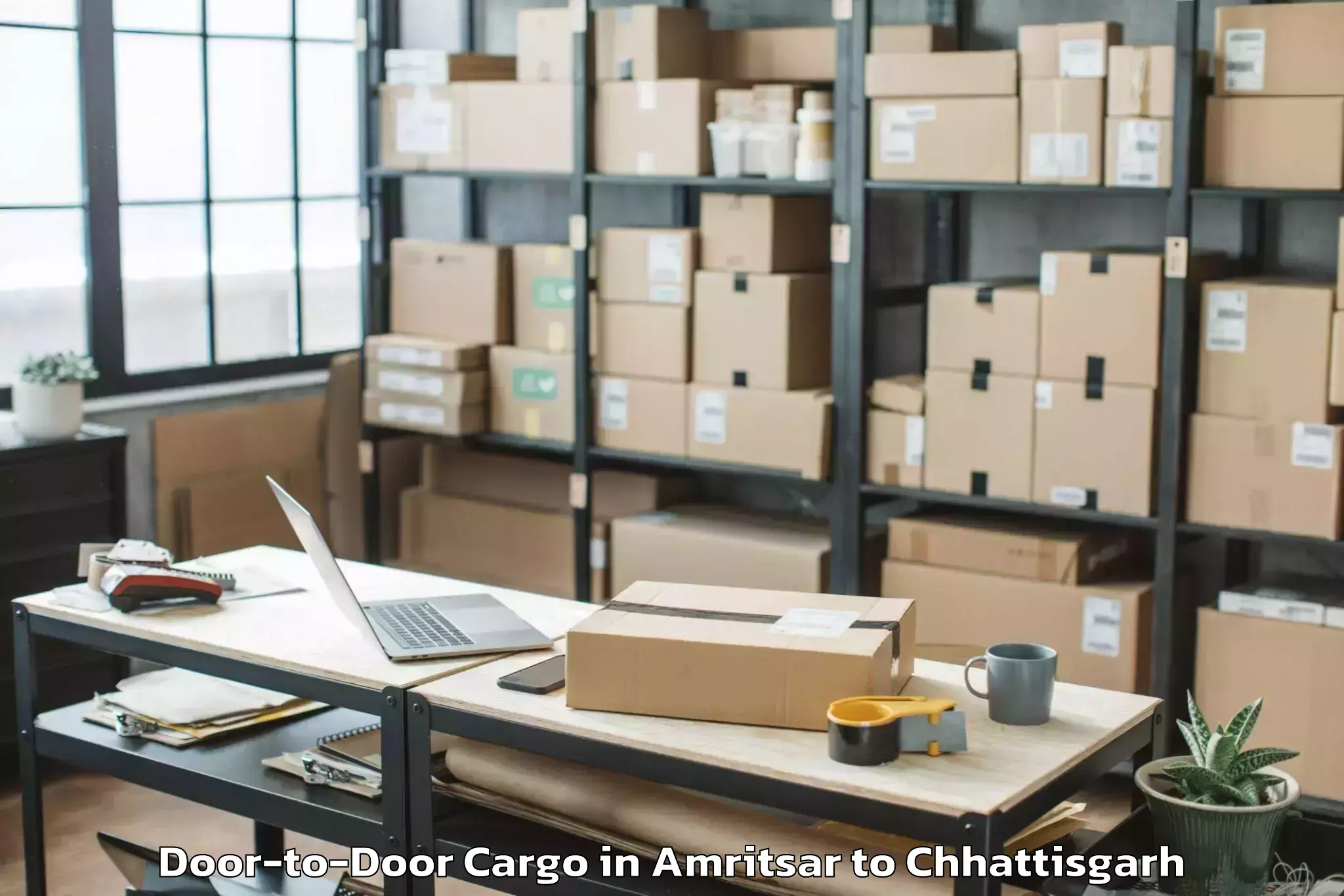 Professional Amritsar to Iit Bhilai Door To Door Cargo